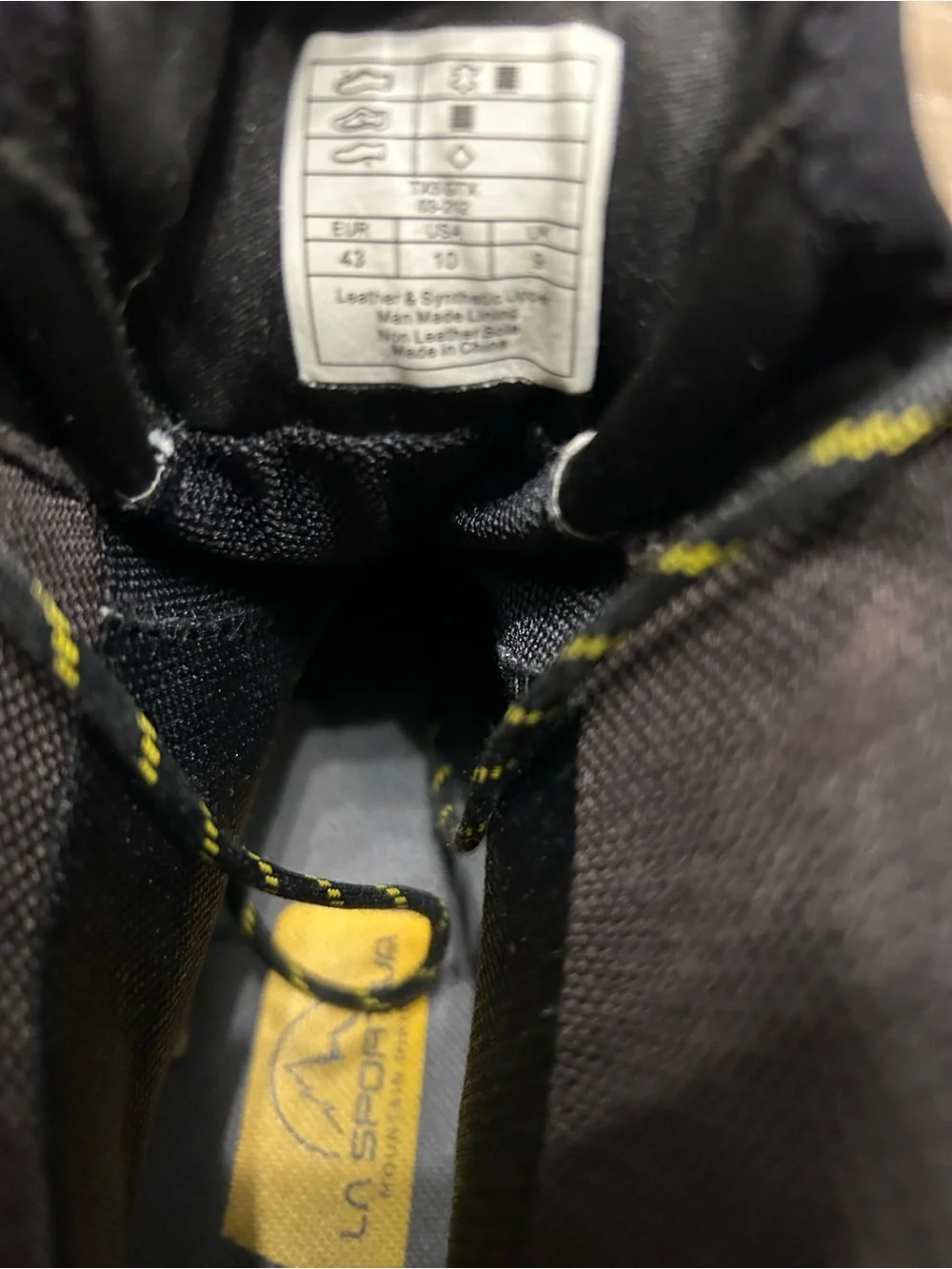 La Sportiva TX5 Men’s Size 10 Olive Yellow Hiking Climbing Gore-Tex Vibram Boots